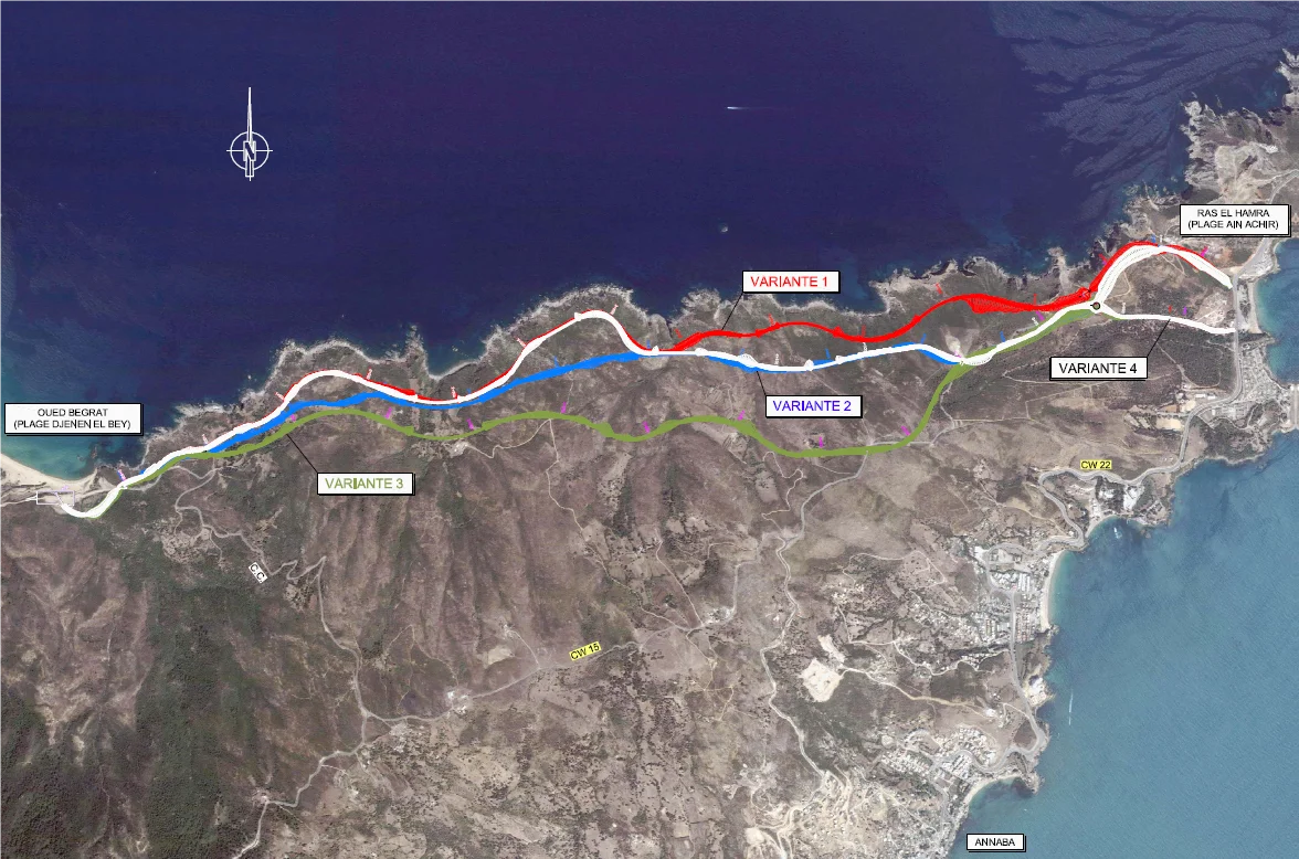 Etude et realisation d'un chemin
									communal y compris les ouvrages d'art, reliant
									ras el-hamra a oued begrat sur 8km
			   </a>